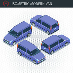 Isometric modern van
