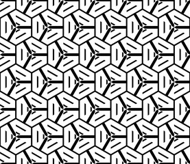 Seamless black and white geometric pattern