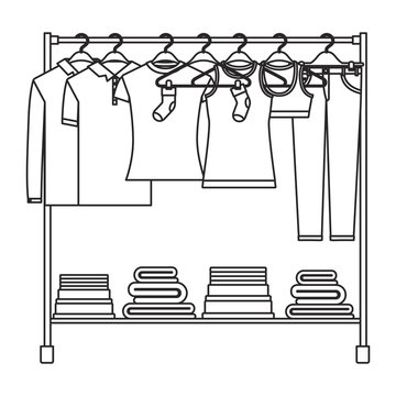 clothing rack clip art