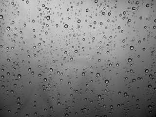 Water drops over dark