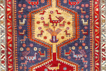 The traditional patterns on Georgian rug