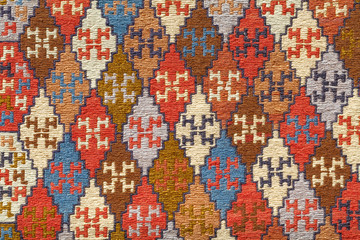 The traditional patterns on Georgian rug