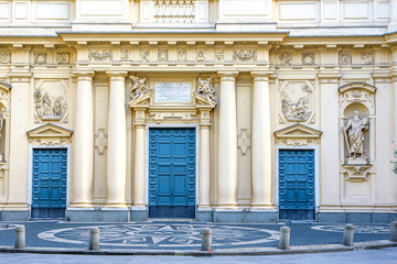 The church of Santa Margherita d'Antiochia. Santa Margherita Ligure, Italy. Daylight view.