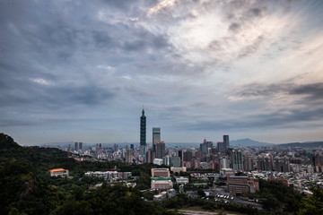 taiwan taipei 101 sunset