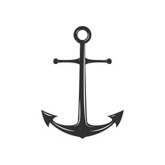 Retro style anchor on white background on white background. Design element for logo, label, emblem, sign. Vector illustration © Kotliar Ivan