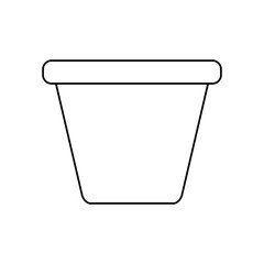 Empty gardening pot icon vector illustration graphic design