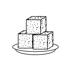 Ground cubes isolated icon vector illustration graphic design