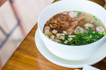 Boiled Chinese pasta square call 