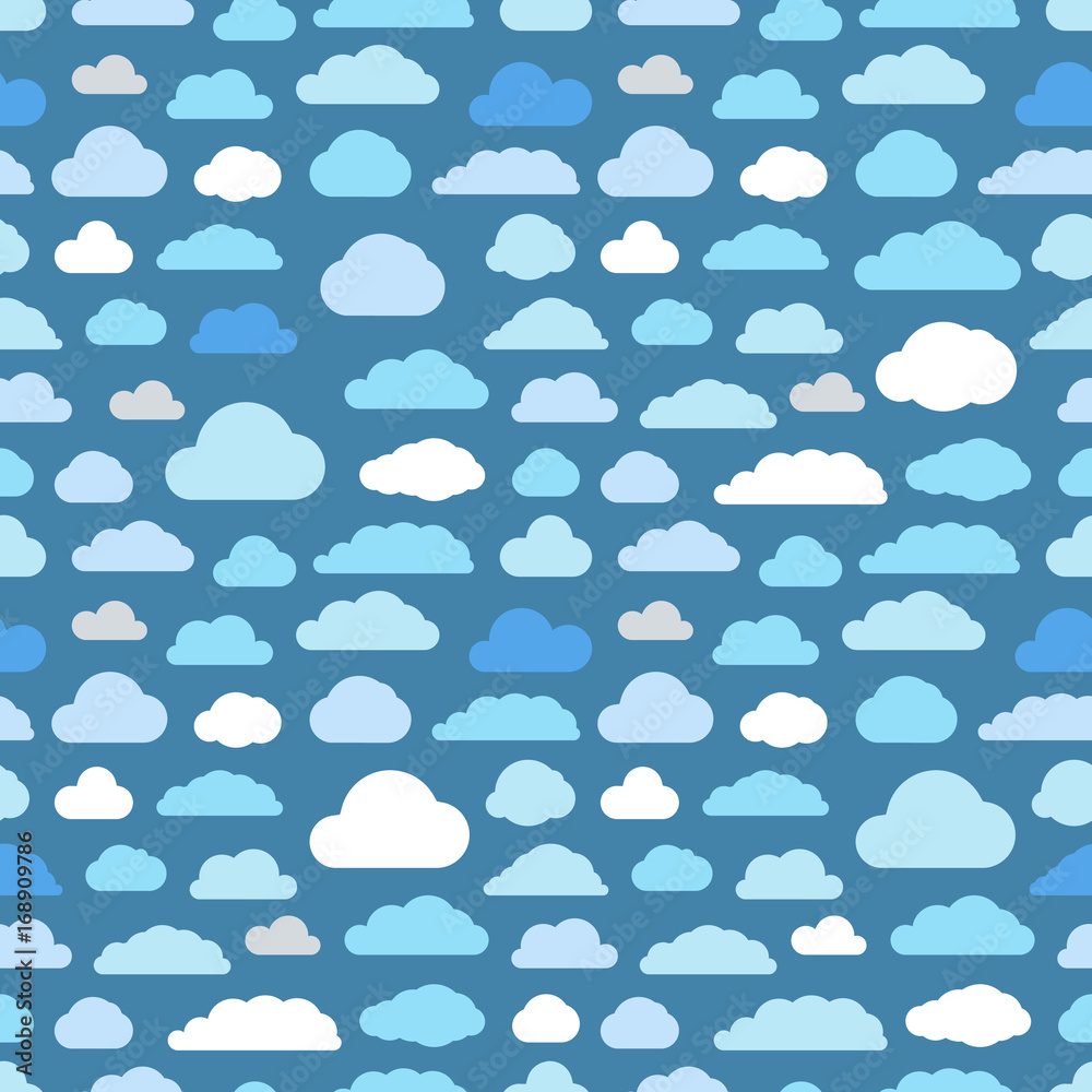 Aufkleber abstract clouds seamless vector background