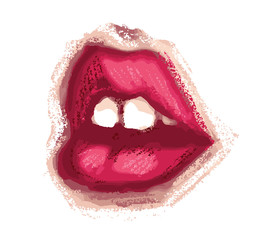 Lips sketch  illustration