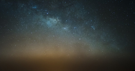 Milky Way. Beautiful summer night sky with stars. Background.