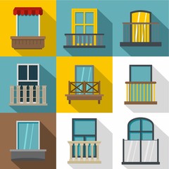 Decorative elements on windows icons set