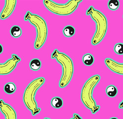 pink seamless banana pattern