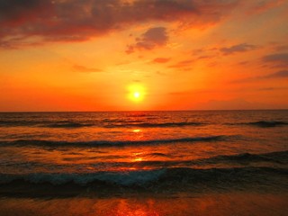 Sonnenuntergang am Strand von Lombock