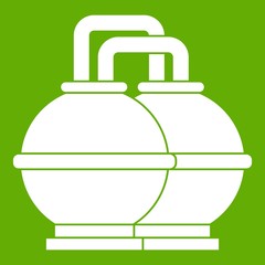 Industrial tanks for petrol and oil icon green