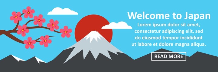 Welcome to Japan banner horizontal concept