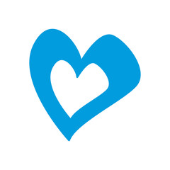 love heart romantic passion symbol vector illustration