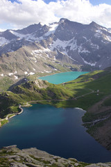 Naklejka na ściany i meble Laghi da un passo di montagna