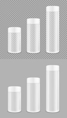 Plastic transparent tube. Packaging for cosmetics