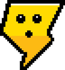 Surprised 8-Bit Cartoon Lightning