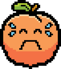 Obraz premium Crying 8-Bit Cartoon Peach