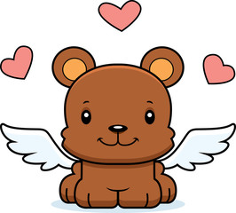 Cartoon Smiling Cupid Bear