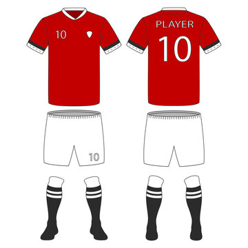 Set of soccer kit or football jersey template for football club. Vector Illustration