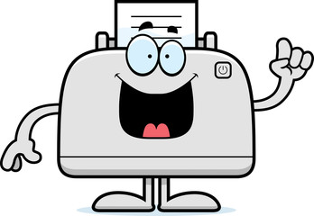 Naklejka premium Cartoon Printer Idea