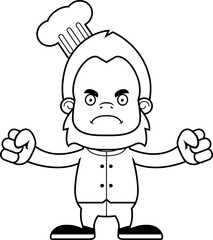 Cartoon Angry Chef Sasquatch