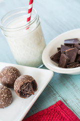 Chocolate Truffles With Milk and Chocolate Pieces