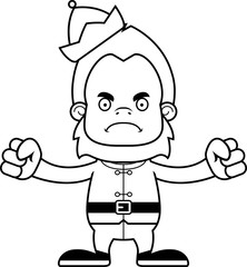 Cartoon Angry Xmas Elf Sasquatch