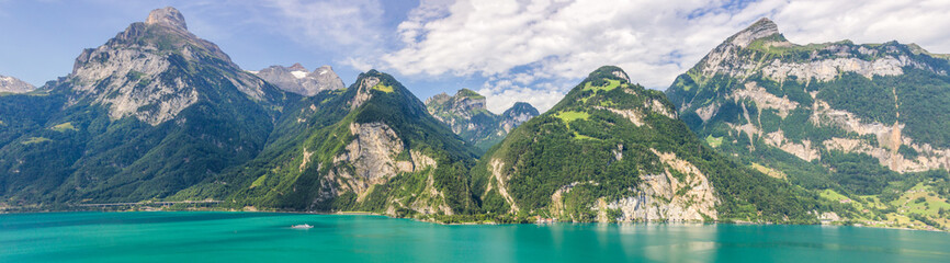 Fototapeta na wymiar Lake Urner is a part of the Lake Four Cantons near Lucerne in Switzerland