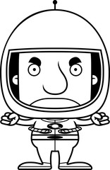Cartoon Angry Astronaut Man