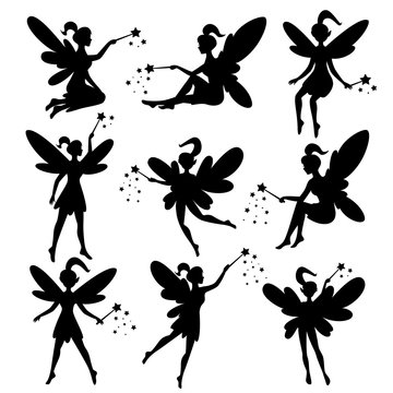 Vector drawing of a fairy, elf