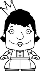 Cartoon Smiling Princess Woman