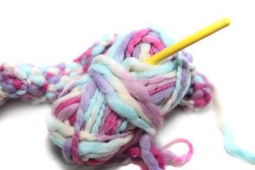 multicolor skein with hook