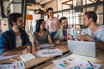 Young business team working