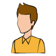 portrait happy groom in a wedding suit elegance vector illustration