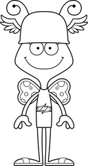 Cartoon Smiling Hermes Butterfly