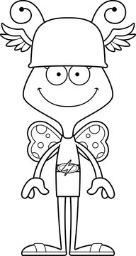 Cartoon Smiling Hermes Butterfly