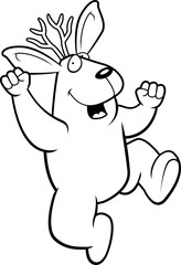 Jackalope Jumping