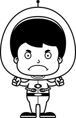 Cartoon Angry Spaceman Boy