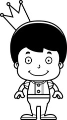 Cartoon Smiling Prince Boy