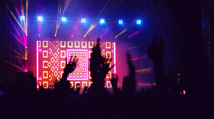  Jubelnde Menge bei einem Konzert