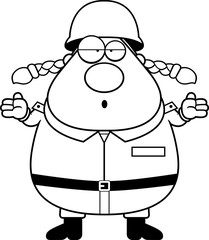 Confused Woman Soldier