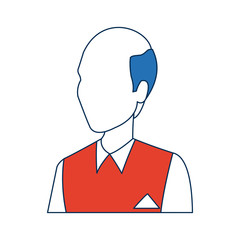 portrait happy groom in a wedding suit vector illustration