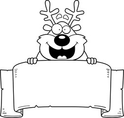 Cartoon Reindeer Banner