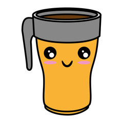 Coffee to go kawaii cute cartoon