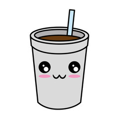 Coffee to go kawaii cute cartoon