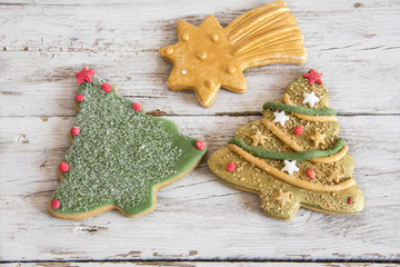 Baked Christmas cookies.